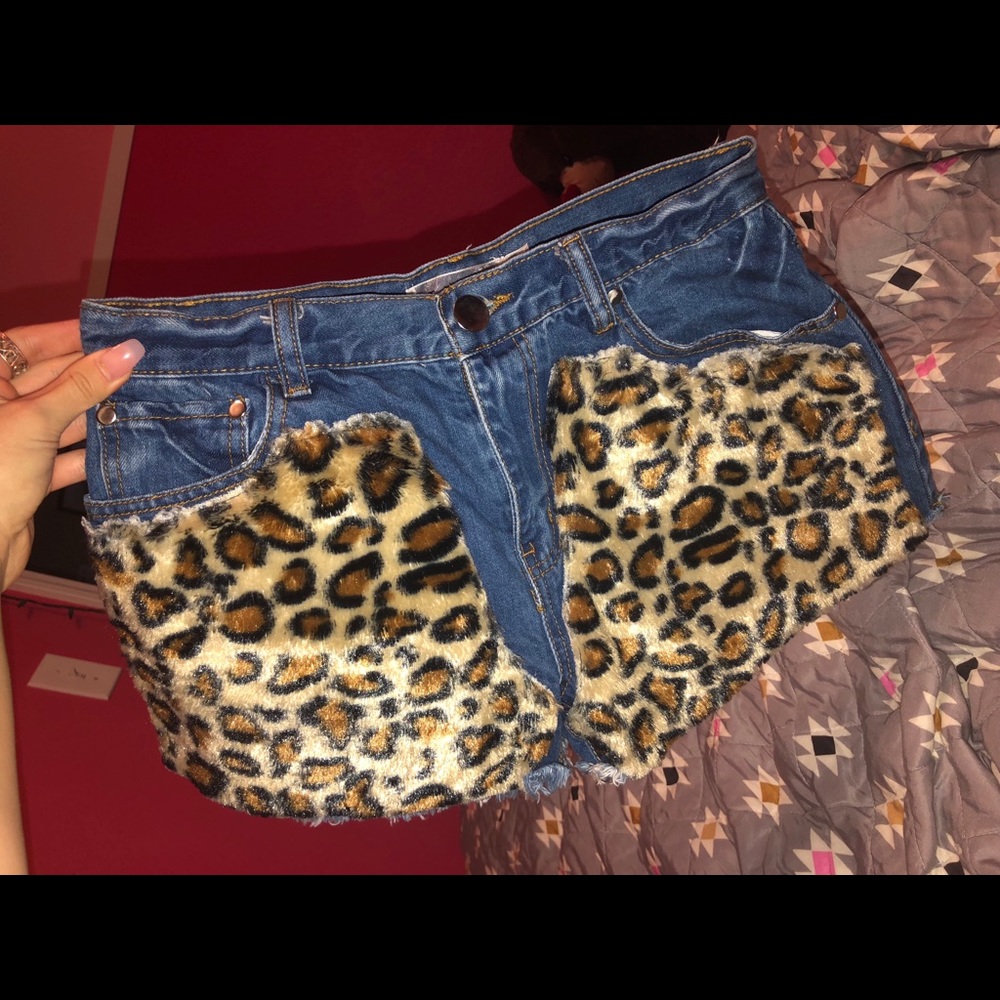 Cheetah print shorts